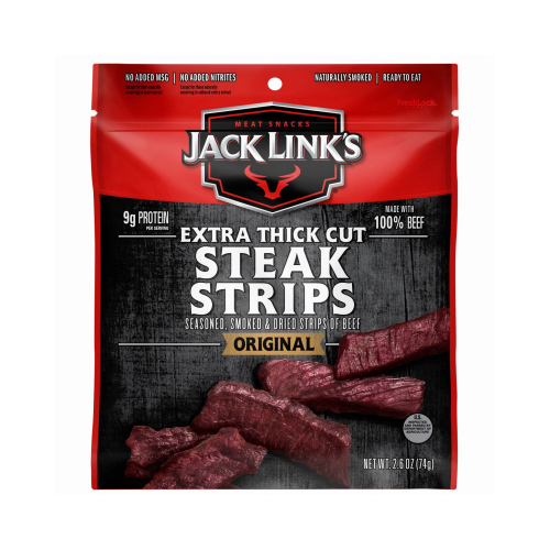 Jack Link's 10000032509 Beef Strips Original 2.6 oz Bagged