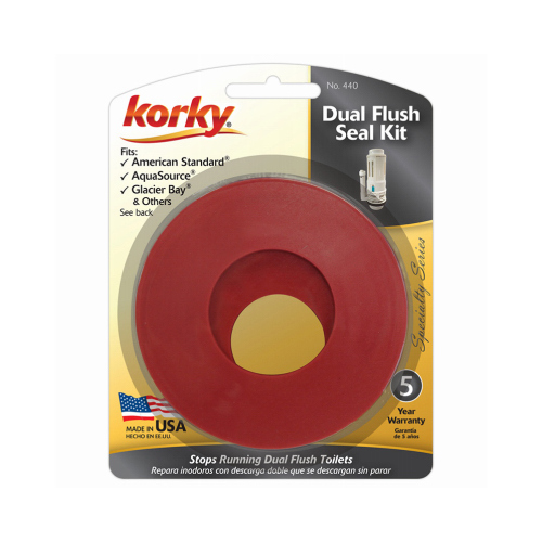 Korky 440BP Flush Valve Seal Kit for Dual Flush Valve Seals (3-Pack) Red