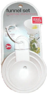 Good Cook 14988 Funnel Set Red Plastic Red