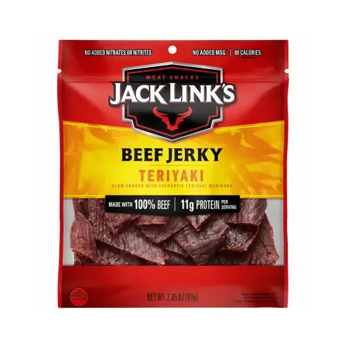 Jack Link's 10000008447 Beef Jerky, Teriyaki Flavor, 2.85 oz