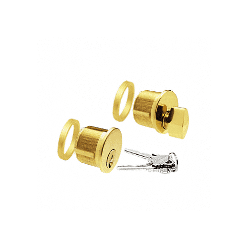 Polished Brass Keyed DRA Series Cylinder/Thumbturn Combo