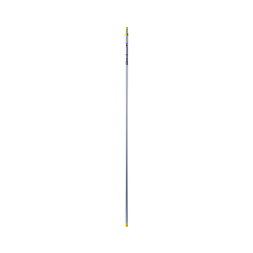 Twist-Lok Extension Pole, 1 in Dia, 6.3 to 12 ft L, Aluminum, Aluminum Handle, Round Handle