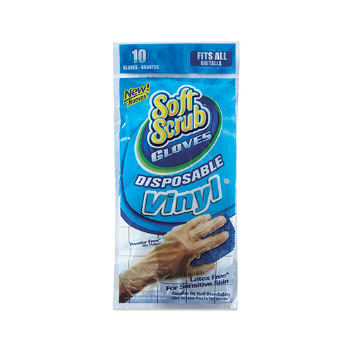 Disposable Vinyl Gloves, One Size, 10-Ct.