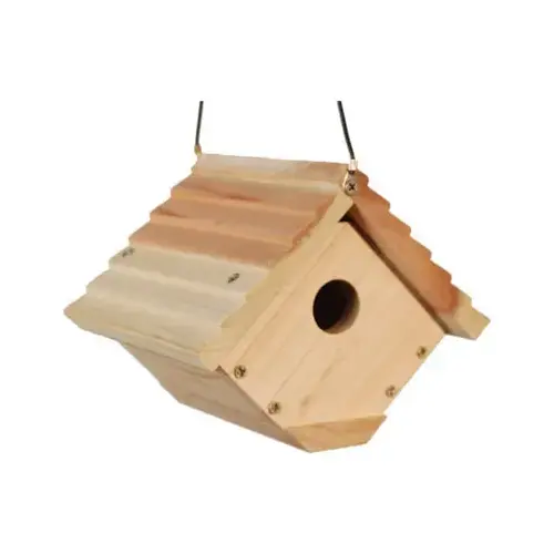 Bird Feeder Wren House Cedar Beige