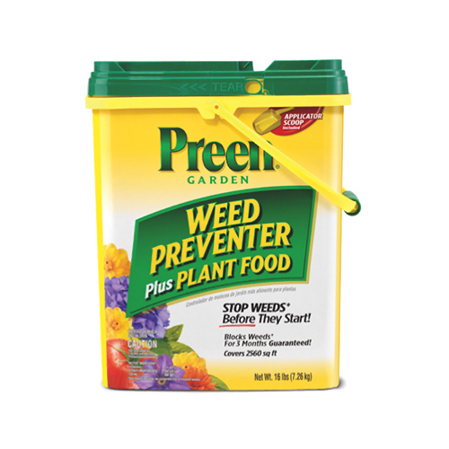 Weed Preventer Plus Plant Food, Granular, 16 lb Drum