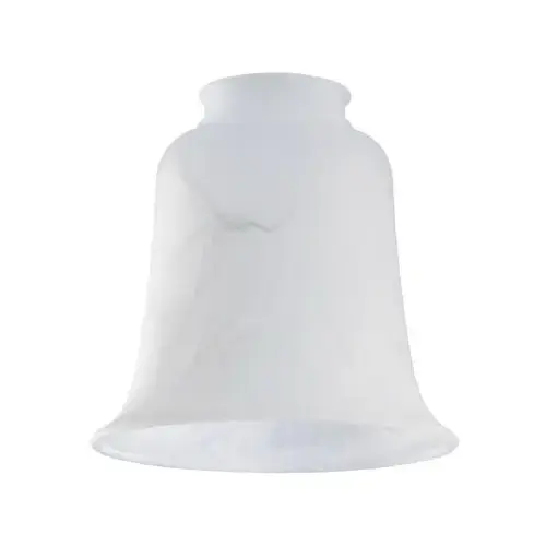 Lamp Shade Bell White Glass White - pack of 6