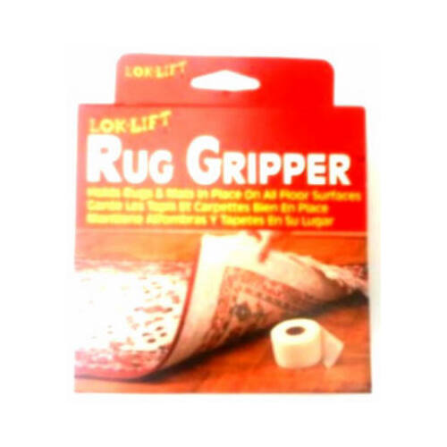 Rug Gripper, 25 ft L, 2-1/2 in W, White