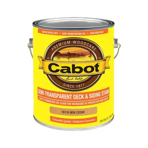 16300 Series 140.00.007 Exterior Stain, Semi-Transparent, New Cedar, Liquid, 1 gal - pack of 4