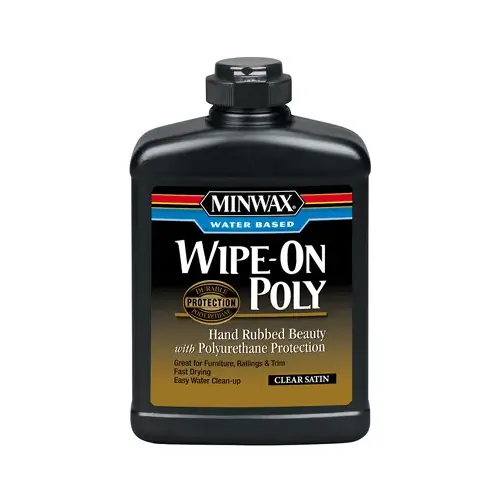 Satin Water Based Wipe-On Interior Polycrylic, 1 Pt. Clear