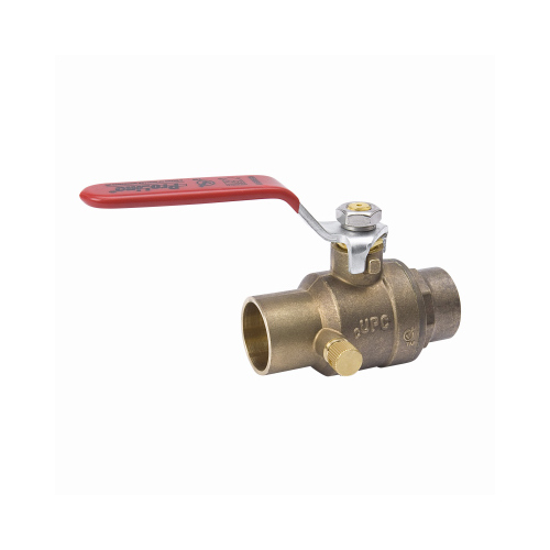 Ball Valve, 1/2 in Connection, Compression, 500 psi Pressure, Brass Body Chrome