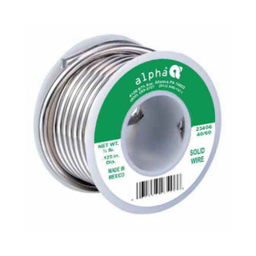 Alpha Metals 23406 Solid Wire Solder 8 oz Tin/Lead 40/60