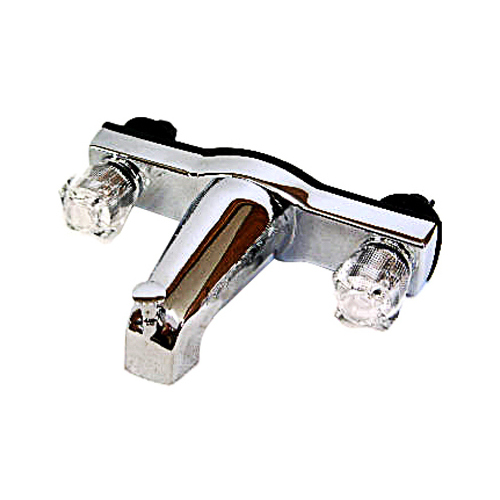 Tub and Shower Diverter, 2 -Faucet Handle, Plastic, Chrome