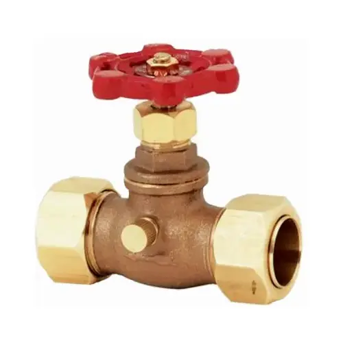 Stop and Waste Valve 3/4" Compression X 3/4" Compression Brass