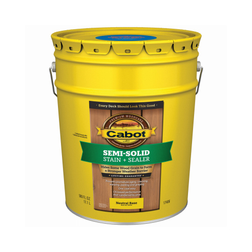 17400 Series 140.00.008 Exterior Stain, Semi-Solid, Deep Base, Liquid, 5 gal