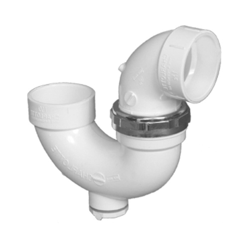 P-Trap with Clean Out 1-1/2" Hub T X 1-1/2" D Hub PVC P-Trap with Clean Out 1-1/2" Hub T X 1-1/2" D Hub PVC