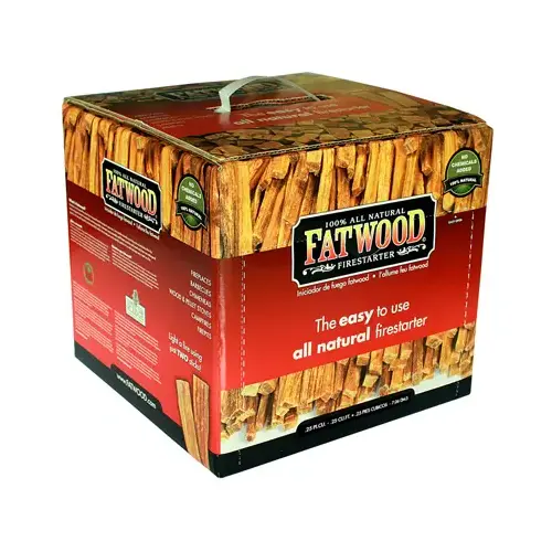 Fatwood 09910 Fire Starter Fatwood Pine Resin Stick 15 min 0.25 cu ft