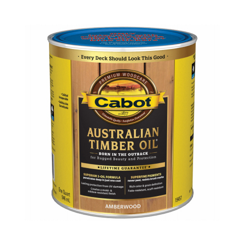 19400 Series 140.00.005 Australian Timber Oil, Amberwood, Liquid, 1 qt - pack of 4
