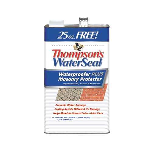 Thompson's Waterseal TH.023111-03 Masonry Waterproof Sealer Waterproofer Plus Masonry Protector Clear 1.2 gal Clear