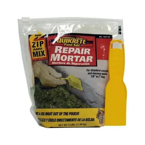 Zip & Mix Mortar Polymermodified 3 Lb. Repair Mortar Mix Brown/Gray