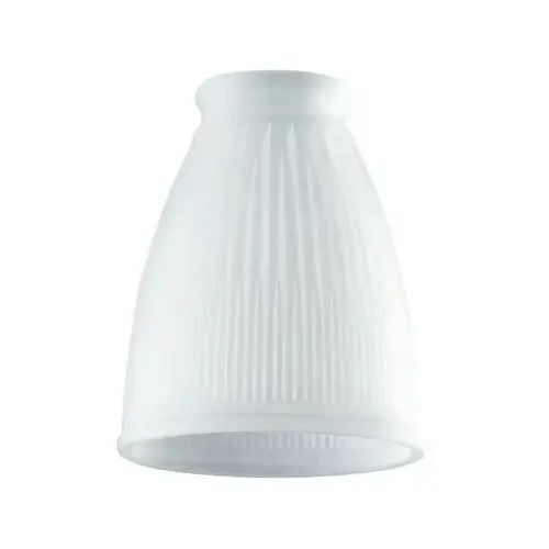 Lamp Shade Slightly Flared White Glass White - pack of 6