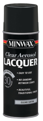 Minwax 152100000 0000 Brushing Lacquer, Liquid, Clear, 12 oz, Aerosol Can