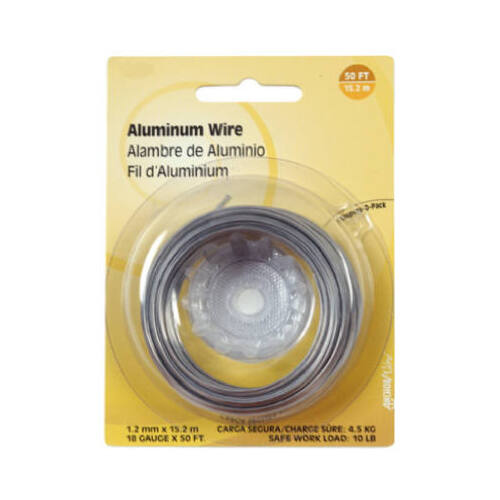 Wire 50 ft. L Aluminum 18 Ga. - pack of 10