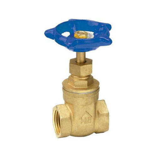 B&K 170-2-12 ProLine Series Gate Valve, 1/2 in Connection, FPT, 200/125 psi Pressure, Brass Body