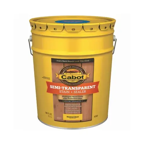 16300 Series 140.00.005 Exterior Stain, Semi-Transparent, Neutral Base, Liquid, 1 qt