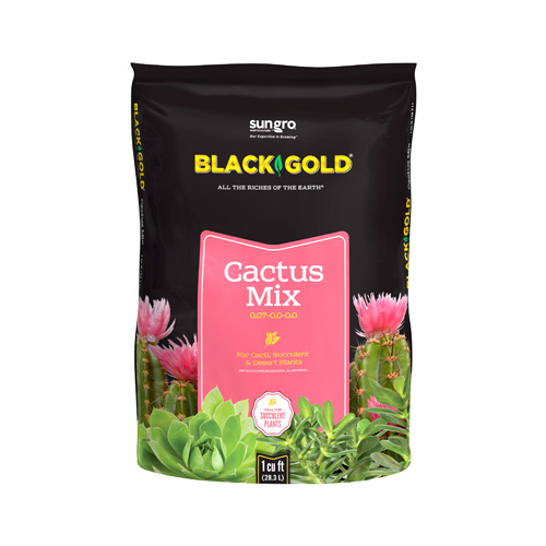 SUN GRO HORTICULTURE 1410602 8QT P BLACK GOLD Cactus Mix, Granular, Brown/Earthy, 240 Bag