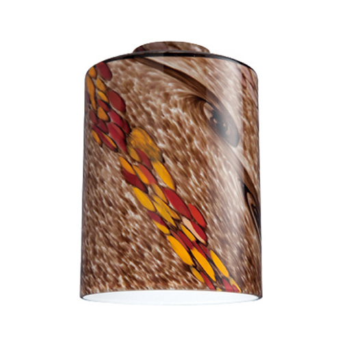 Lamp Shade Cylindrical Multicolored Glass Multicolored