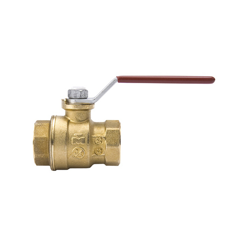 Ball Valve 3/4" Brass FIP Full Port Quarter-Turn Lever For Water/Oil/Gas