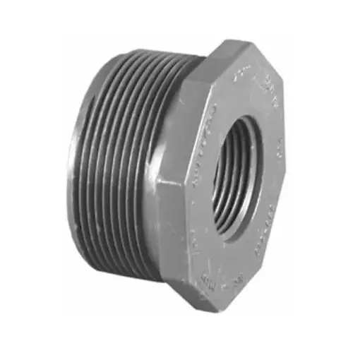 Schedule 80 PVC MPT x FPT Reducer Bushing (Flush Style), 1-1/2 x 1-In.