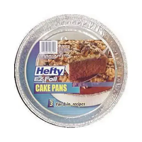 Hefty 90819 EZ Foil Cake Pan, 9-In. Round   pack of 3