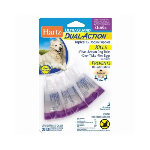 Hartz 32700156503 Flea and Tick Drops UltraGuard Dual Action Liquid Dog 0.132 oz