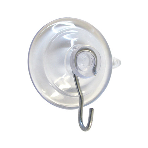 Suction Cup, Plastic Base, Clear Base, 5 lb Working Load - pack of 18