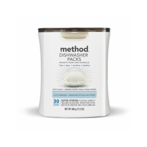 Method 329100 Dishwasher Detergent Free & Clear Scent Pods 17.2 oz