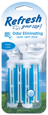 Refresh Your Car! E301430800 Vent Air Freshener, Fresh Linen CS Scent, 4 Pack