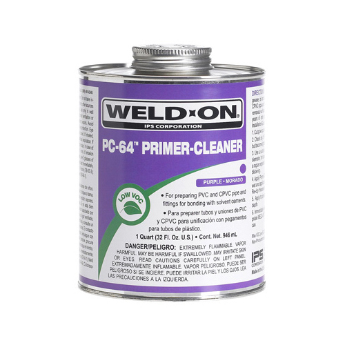 IPS Corporation 10872 Weld On 64 Primer Cleaner Quart Purple