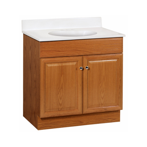 RSI HOME PRODUCTS C14030A 30 in. x 31 in. x 18 in. Richmond Bathroom Vanity Cabinet with Top with 2-Door in Oak