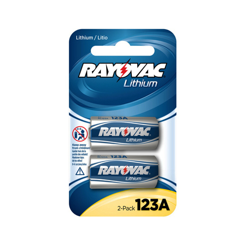 Rayovac RL123A-2G 123A Lithium Batteries Pair