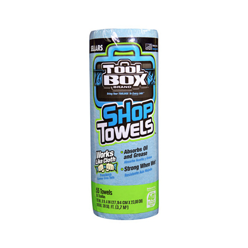 Toolbox 5440030 Blue Shop Towels, 55-Ct. Roll