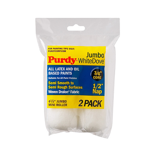Purdy 140624013 Jumbo Mini Paint Roller Cover, White Dove, 4-1/2 x 1/2-In