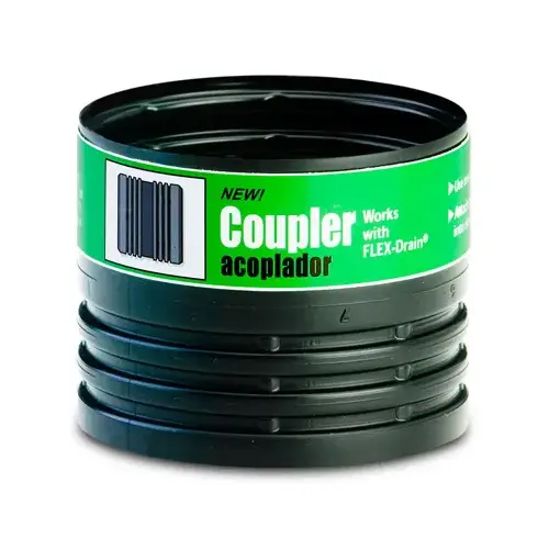 CLEVELAND TUBING INC. 55020 Flexible Female Coupler, Black, 4 In.