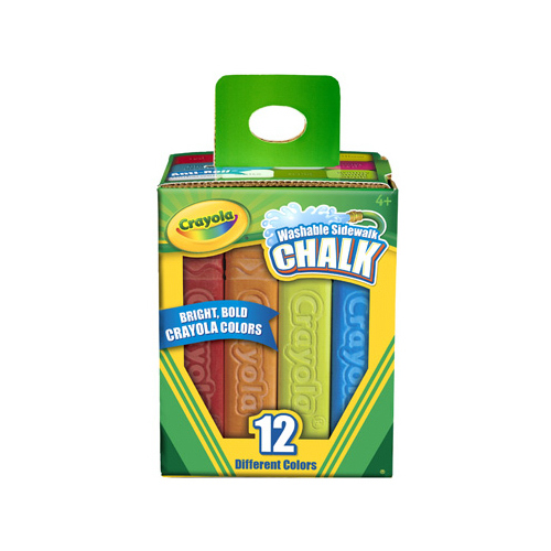 CRAYOLA 51-2012 Sidewalk Chalk, 16 Colors