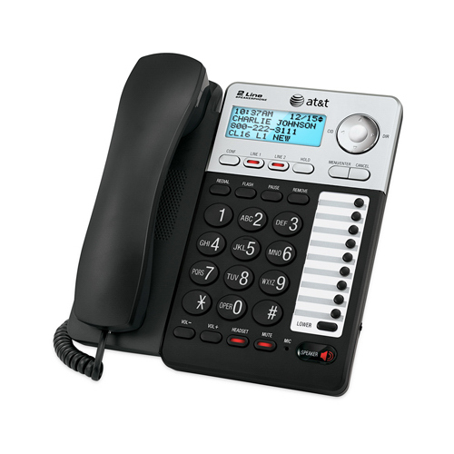 AT&T ML17929 Speaker Phone, 2-Line, Black
