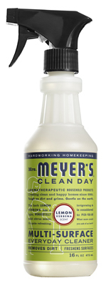 Mrs. Meyer's 12441 Clean Day Cleaner, 16 oz Spray Bottle, Liquid, Lemon Verbena