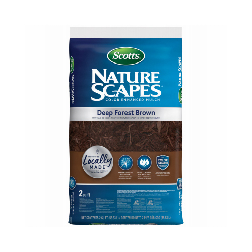 Nature Scapes Color Enhanced Mulch, Solid, Brown, 2 cu-ft Bag - pack of 60