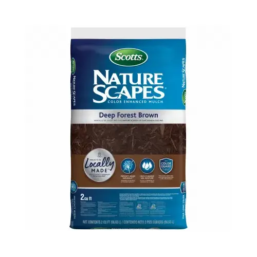 Nature Scapes Color Enhanced Mulch, Solid, Brown, 2 cu-ft Bag