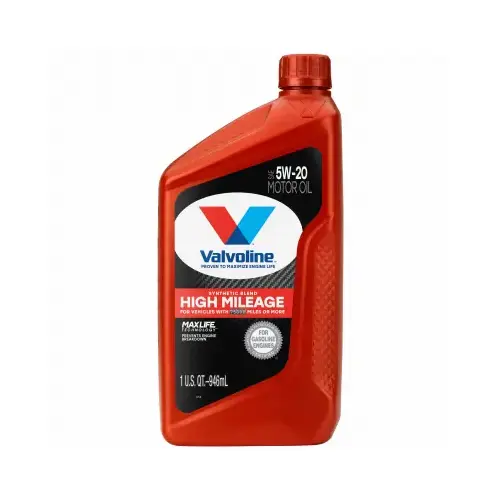 Valvoline 609506 Synthetic Blend Motor Oil, 5W-20, 1 qt Bottle Amber