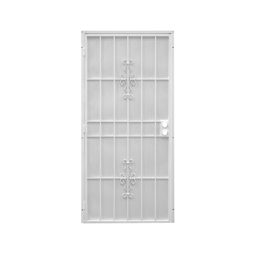 Security Door 81-3/4" H X 36" W Flagstaff White Steel Powder Coated